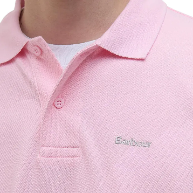 BARBOUR SS25 Polo Shirt Unisex Light Pink-4