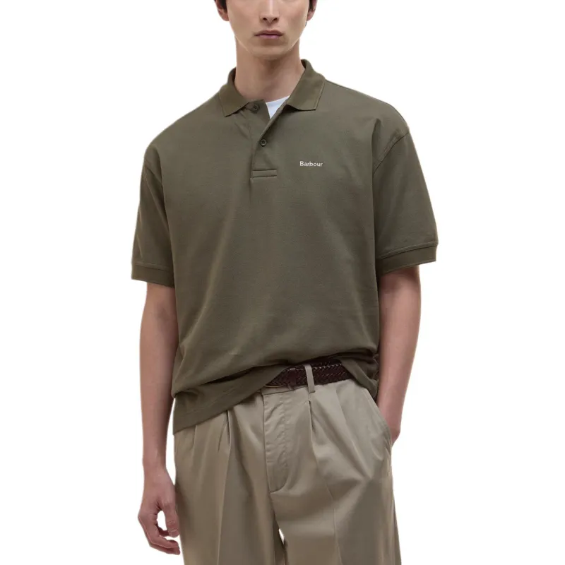 BARBOUR SS25 Polo Shirt Unisex Olive Green-1