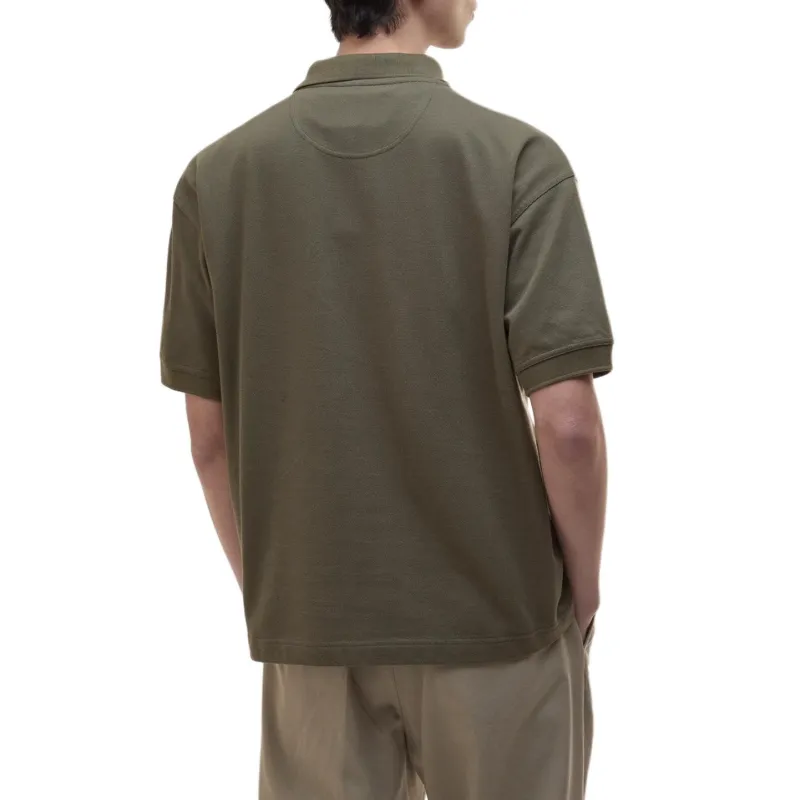 BARBOUR SS25 Polo Shirt Unisex Olive Green-3