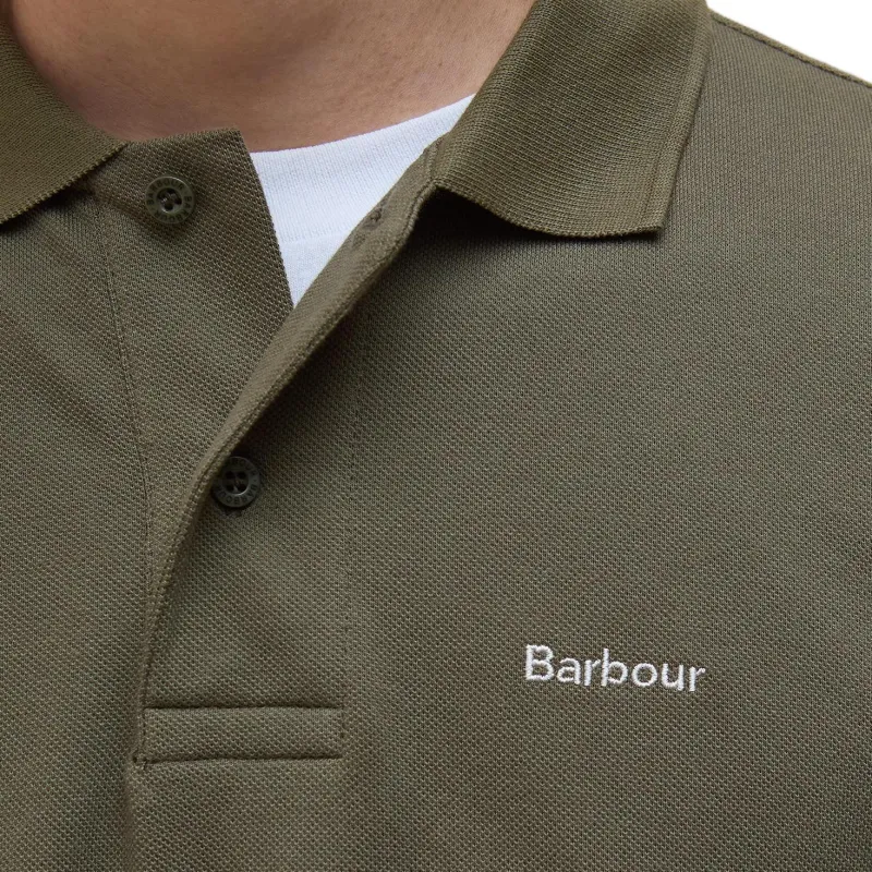BARBOUR SS25 Polo Shirt Unisex Olive Green-4