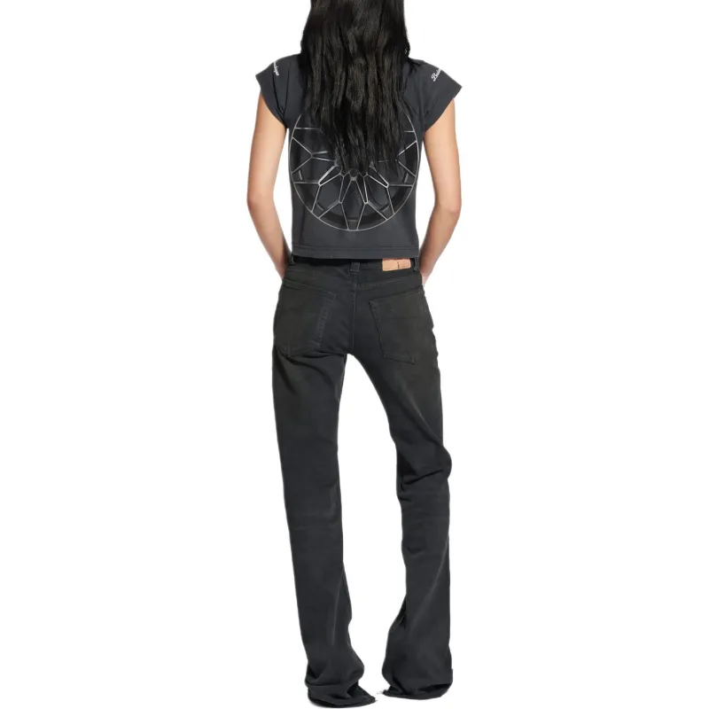 Balenciaga x Automobili Lamborghini Regular T Shirt Women's Black Slim Fit-3