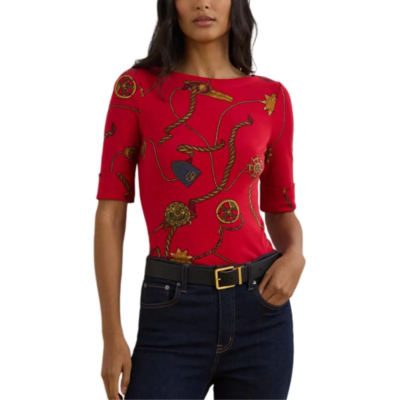LAUREN RALPH LAUREN Regular T Shirt Women's Red-1