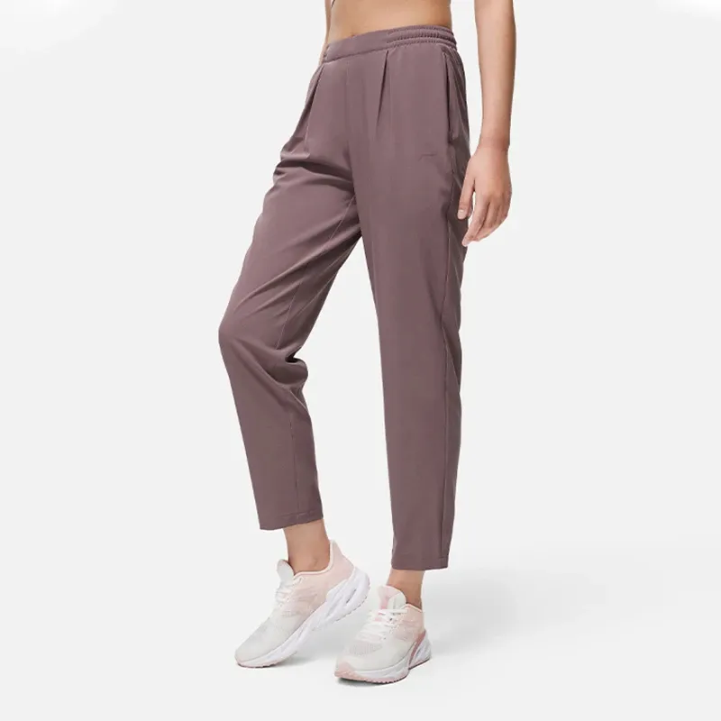 LiNing Fitness Series Casual Pants Women's Perilla Brown-3