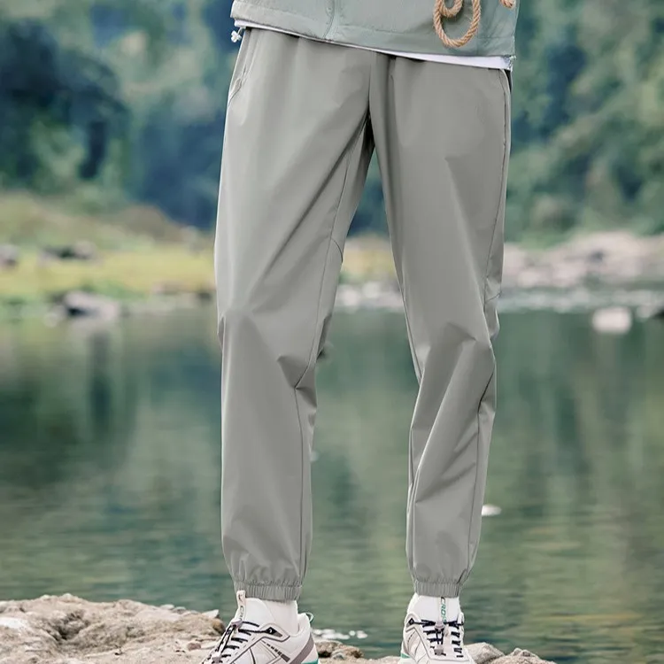 QIAODAN Men's Training Series Knitted Sweatpants Men's Hazelnut Gray-3