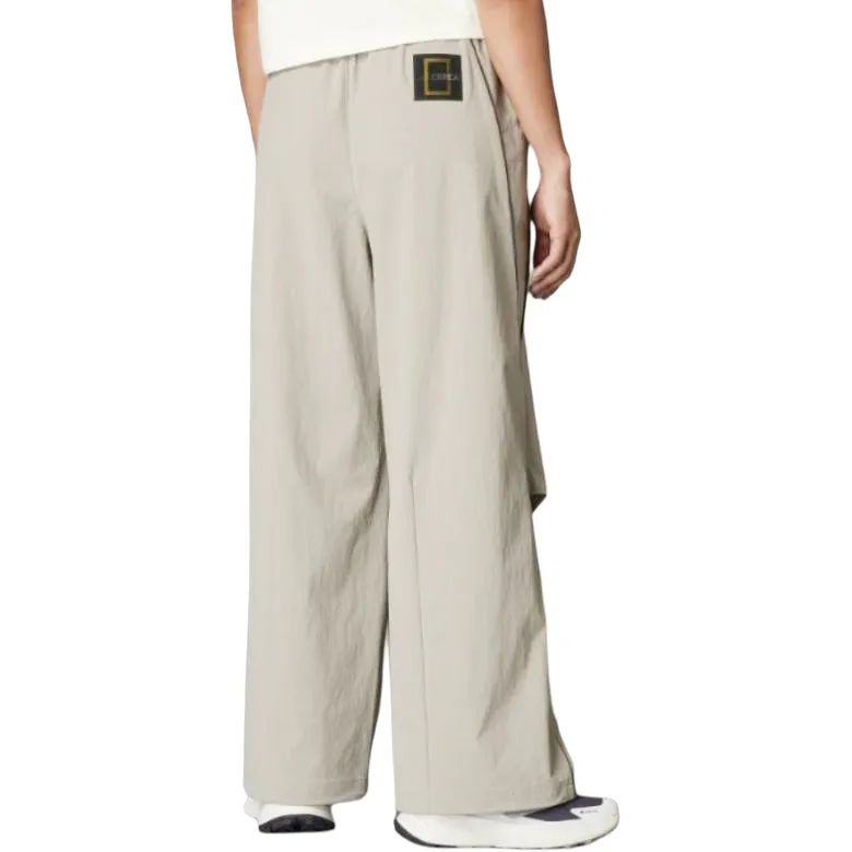 Adidas x NATIONAL GEOGRAPHIC Knitted Sports Pants Women's Light Sesame Gray Brown-3