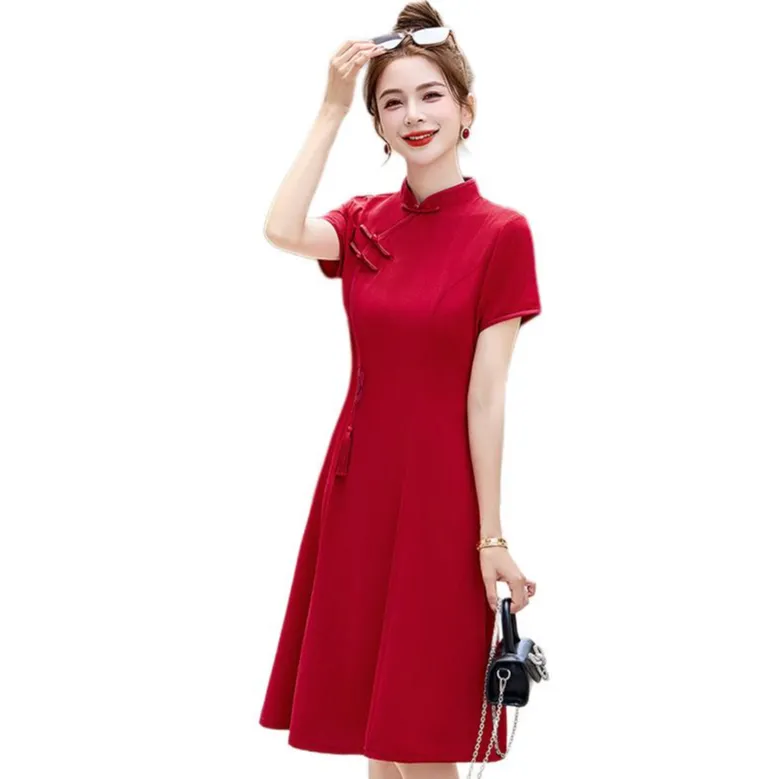 Fele.d Short Sleeved Dress Women's-1