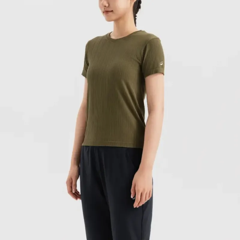 DECATHLON Yoga T Shirt Women's Golden Olive Green-2