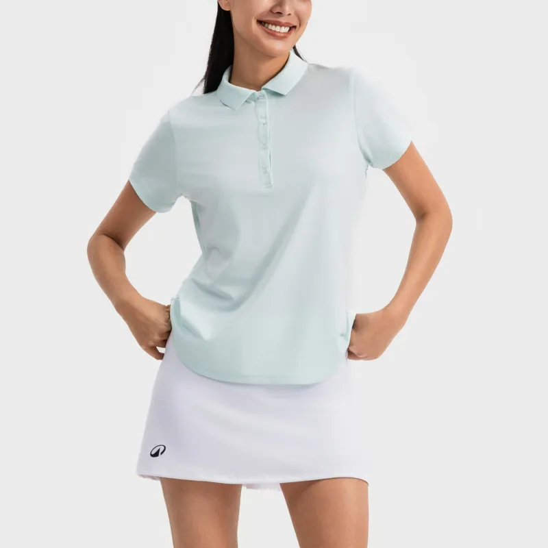 DECATHLON 500 Series Polo Shirt Women's Light Jade Stone Color-2