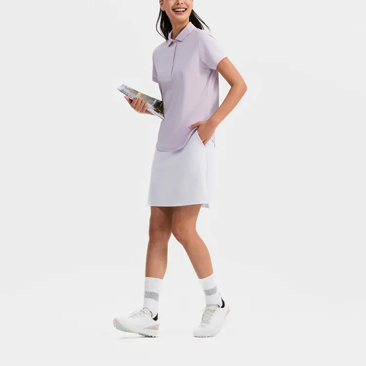 DECATHLON Polo Shirt Women's Light Lilac Purple-3