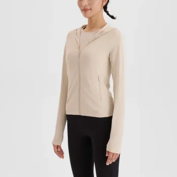 DECATHLON Jacket Women's Light White Lime Gray