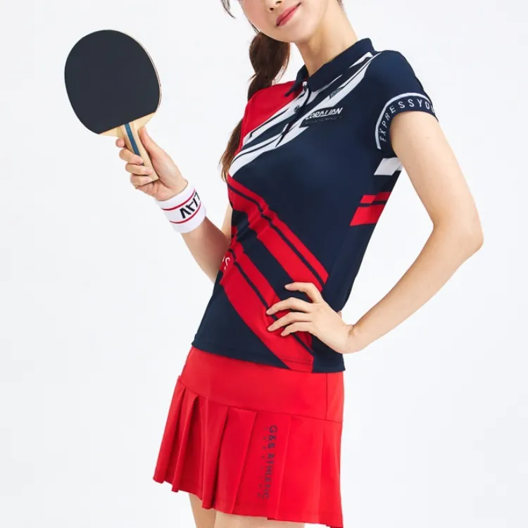 CORALIAN Polo Shirt Women's Red/Marine Blue/White-5