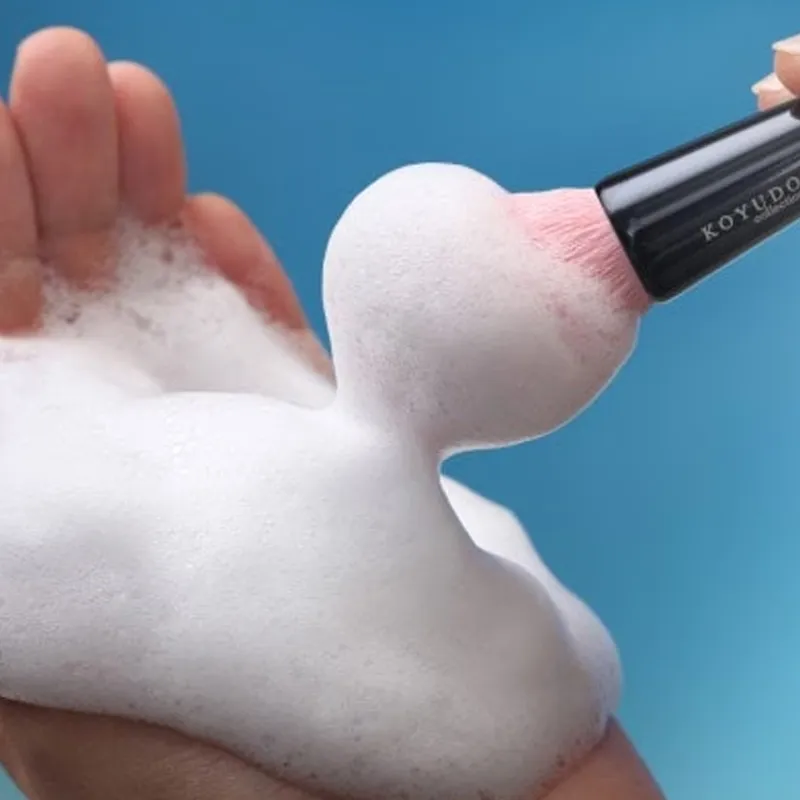 KOYUDO Heart Shaped Blush Brush, Cleanser Brush Make up Tools Portable Blended-2