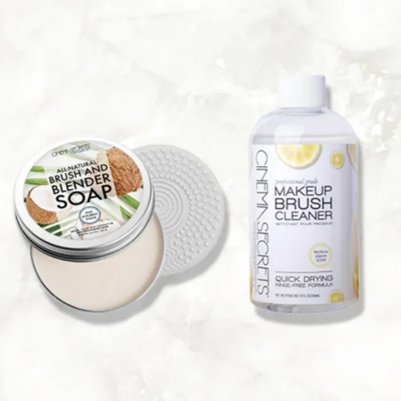 Cinema Secrets Lemon Coconut Makeup Tool Cleaner Clean 236ml+100g-2