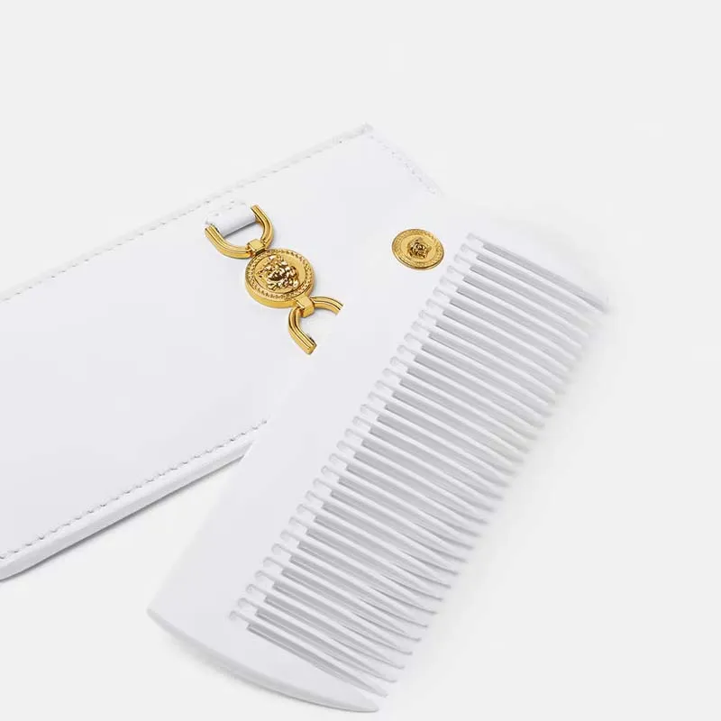 FANSIZHE Smooth Leather Shell Comb Portable Hair Care-1