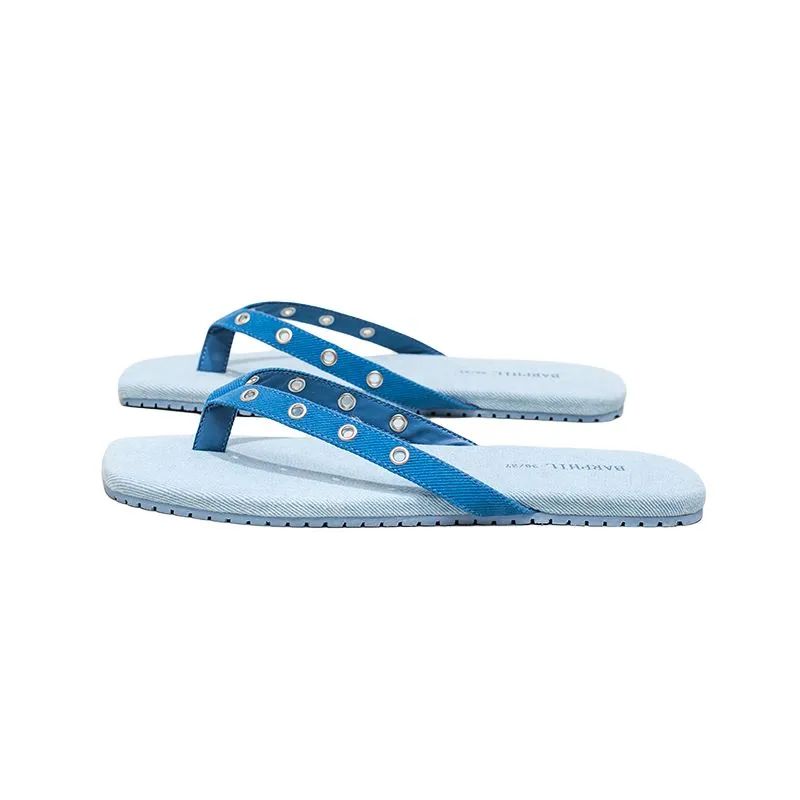 Barphil Slip Resistant Quiet Flip Flops Unisex-5