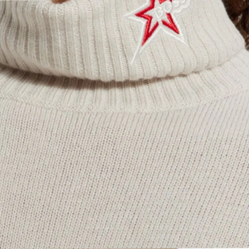 HUGO BOSS x PERFECT MOMENT Collaboration Logo Sweater In Virgin Wool Sweater Women's White-4