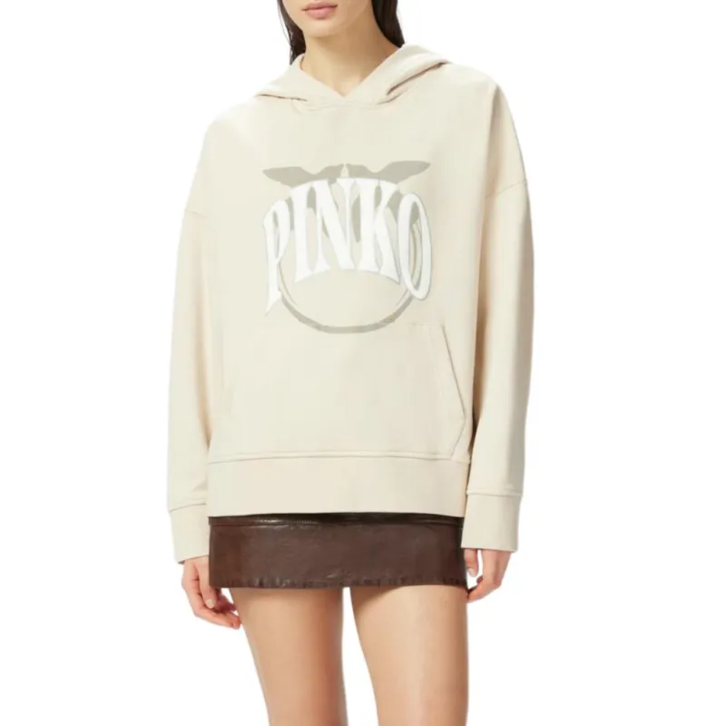 PINKO Logo print Hoodie-2