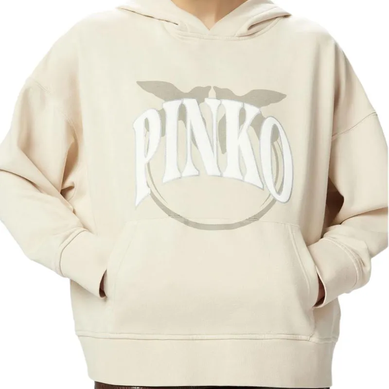 PINKO Logo print Hoodie-5