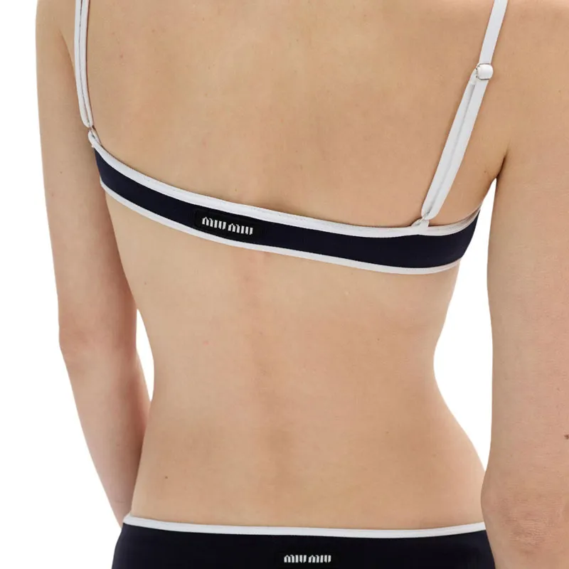 MIU MIU Technical knit Swimsuit Top-2