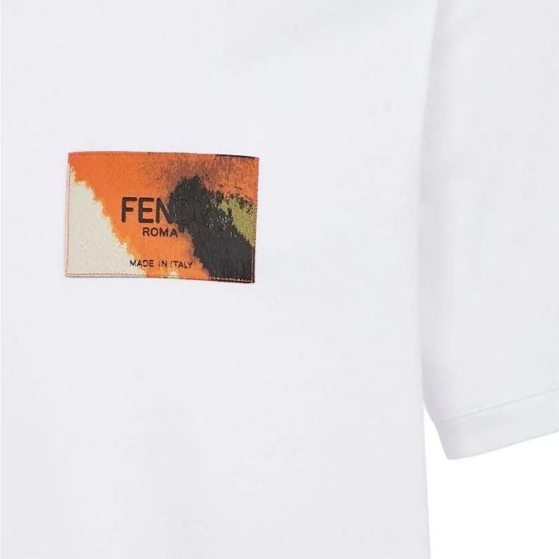 FENDI T Shirts Men White-6