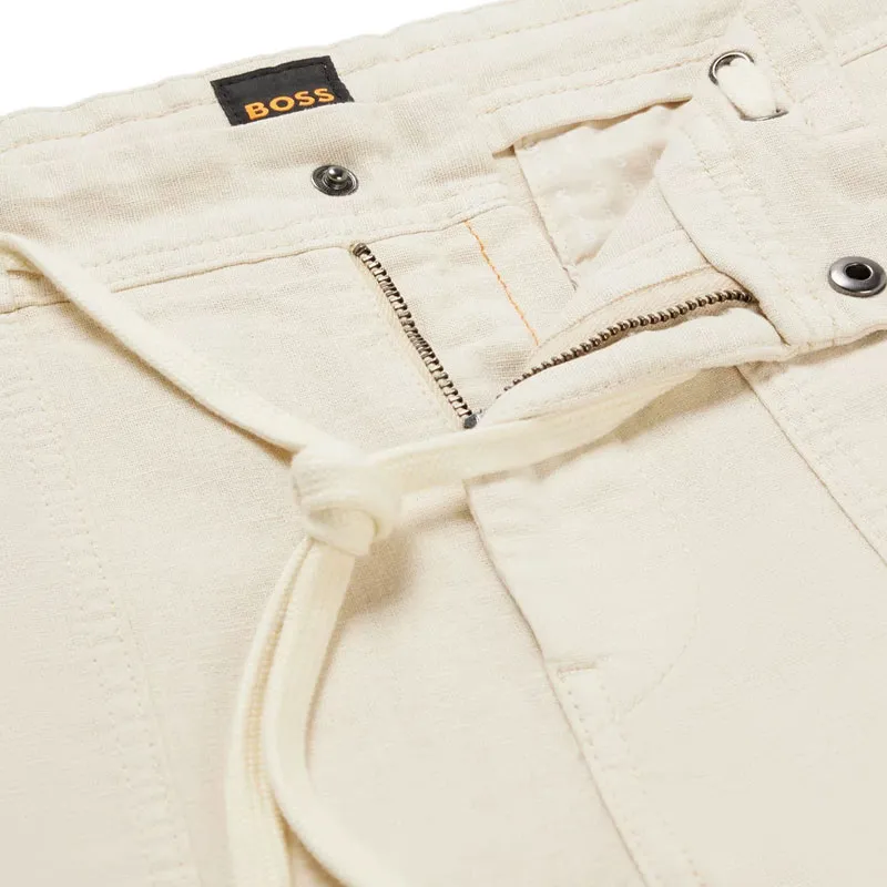 HUGO BOSS Denim Shorts Men Beige-4