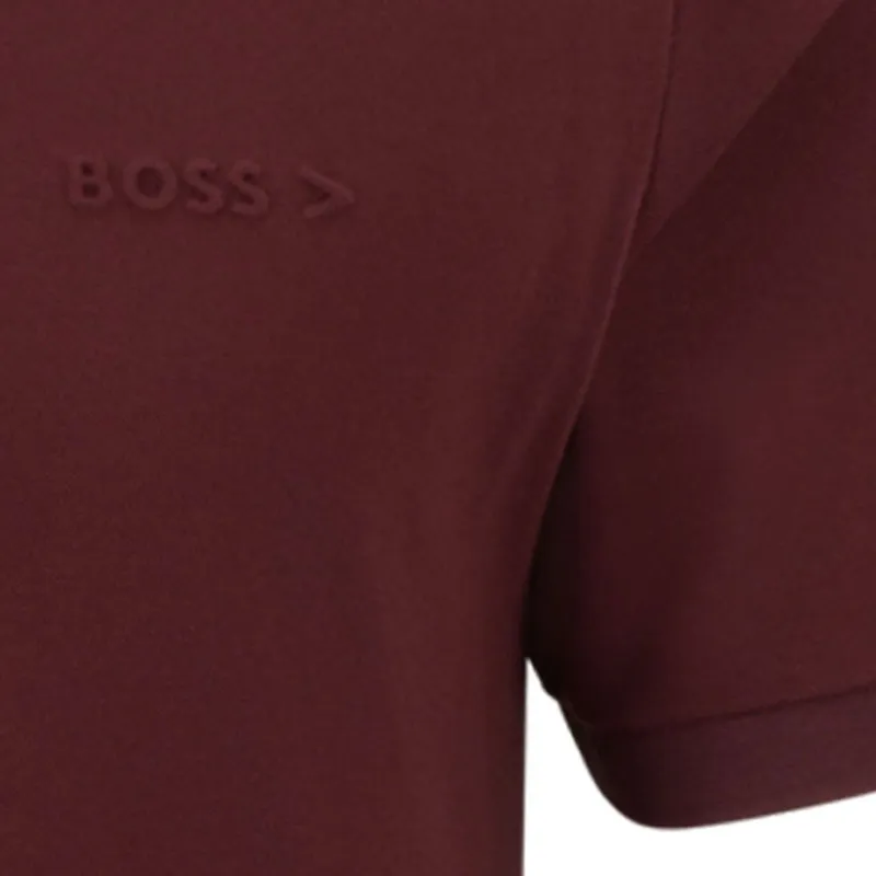 HUGO BOSS Performance Series Polo Shirts Men Dark Red-2