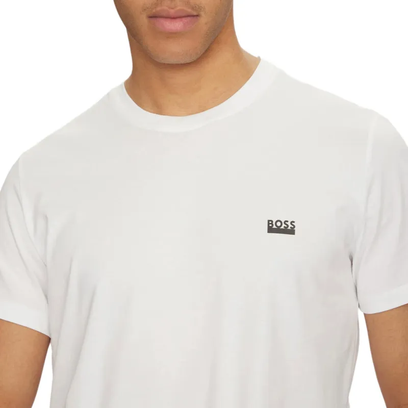 HUGO BOSS Logo embroidered Crew neck T shirt-2