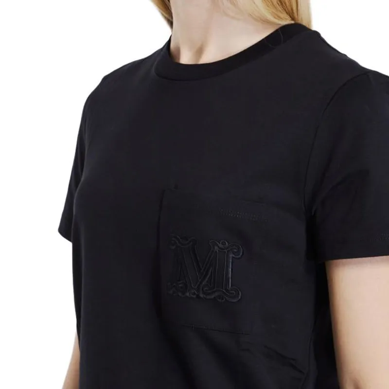 MaxMara Papaia Logo Embroidered Crewneck T Shirt-4