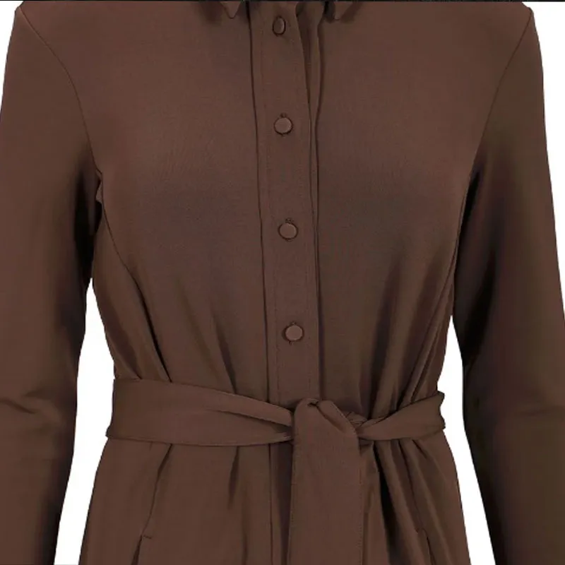 MaxMara Long Sleeved Dress Women's Brown-2