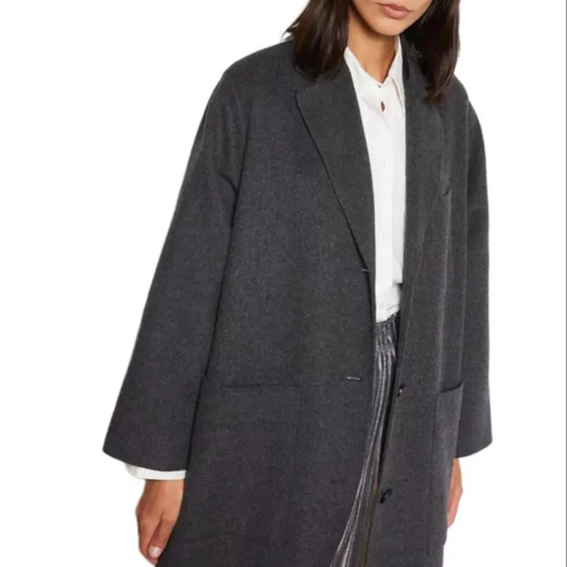 WEEKEND MaxMara Galosce Button Up Long Sleeved Coat-4