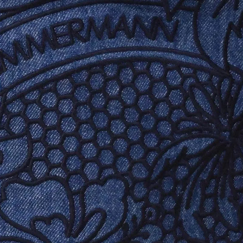 Zimmermann SS25 Summer Swimsuit Collection Denim Shorts Women's Blue-6