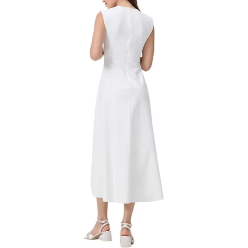 Diane Von Furstenberg FW25 Sleeveless Dress Women's White-3