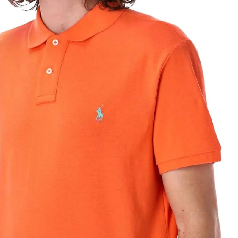 Polo Ralph Lauren Logo Embroidered Straight Hem Polo Shirt-3