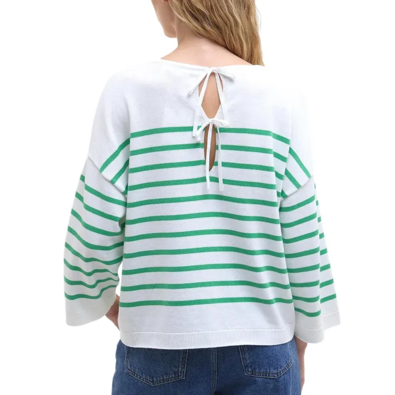 BARBOUR Regular T Shirt Women's White Green-3