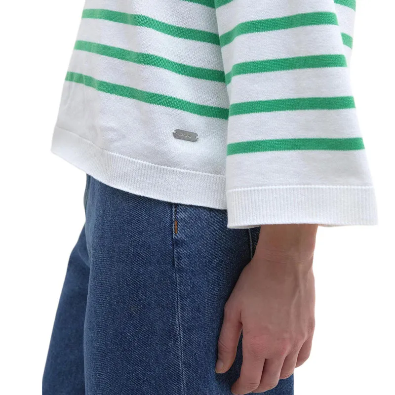 BARBOUR Regular T Shirt Women's White Green-5
