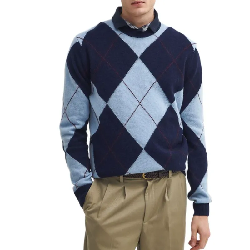 BARBOUR Sweater Men's Royal Blue-2