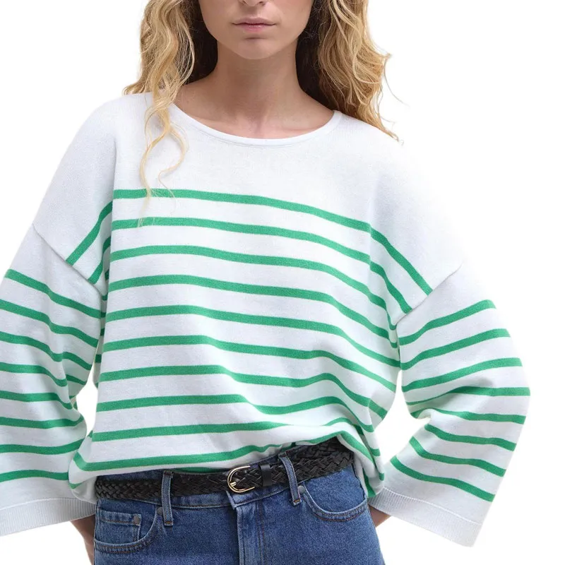 BARBOUR Regular T Shirt Women's White Green-4
