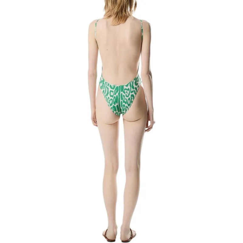 TF One piece Swimsuit Women's Green White-3