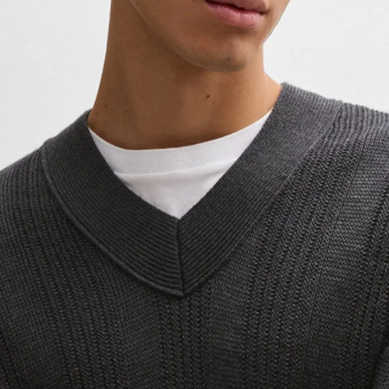 HUGO BOSS Sweaters Men Gray-4