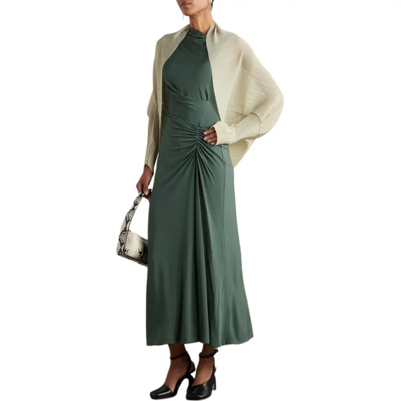 MaxMara Vesuvio Pleated Open Front Shrug-1