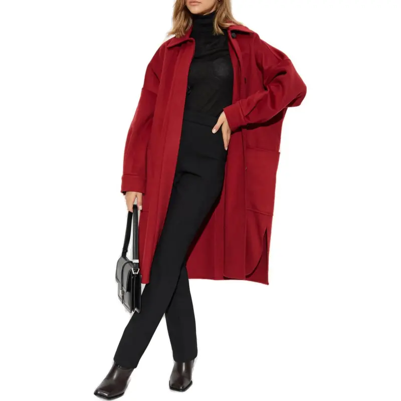 MaxMara Atelier Button Detailed Oversized Coat-1