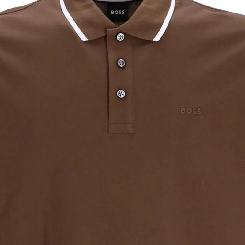 HUGO BOSS Polo Shirts Men Brown-4