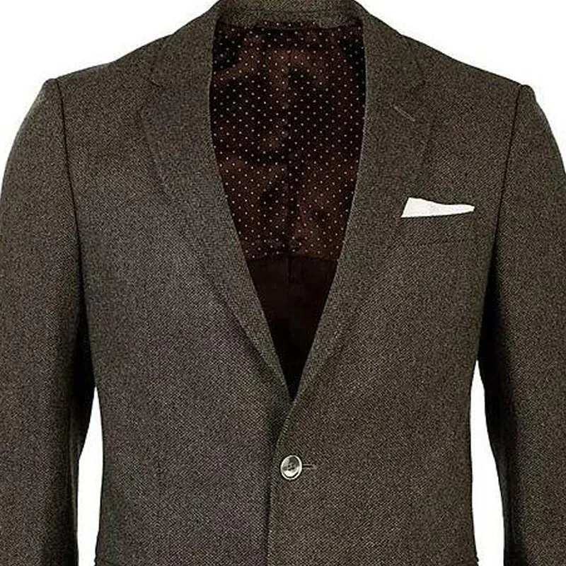 HUGO BOSS Business Suit Coat Men's Dark Brown-2