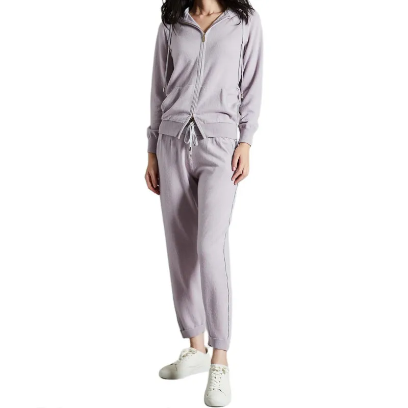 COLOMBO Knitted Sweatpants Women's Light Purple-3
