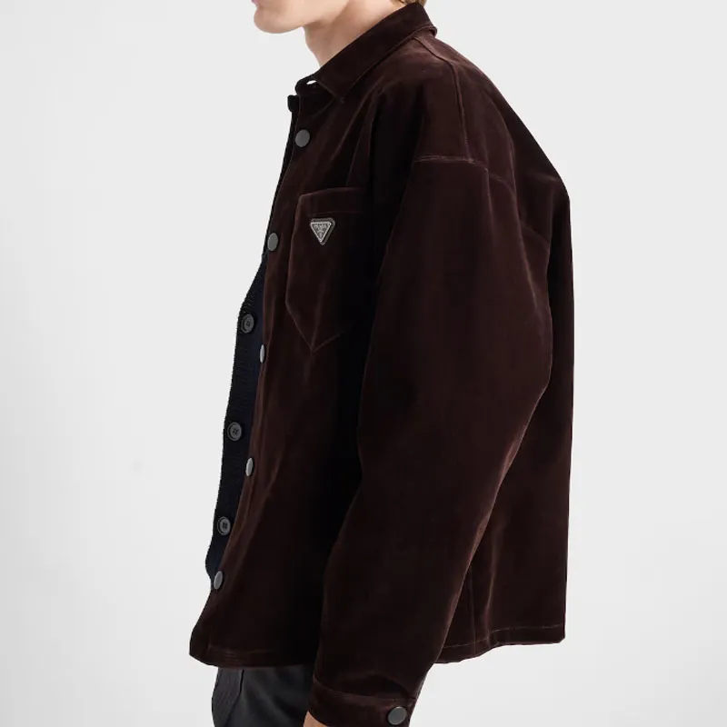 PRADA Shirts Men Dark Brown-3