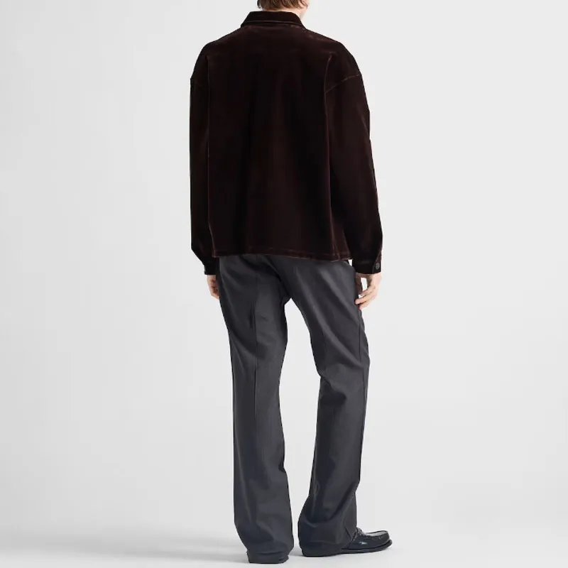 PRADA Shirts Men Dark Brown-2