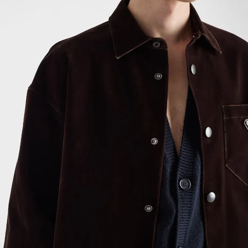 PRADA Shirts Men Dark Brown-4