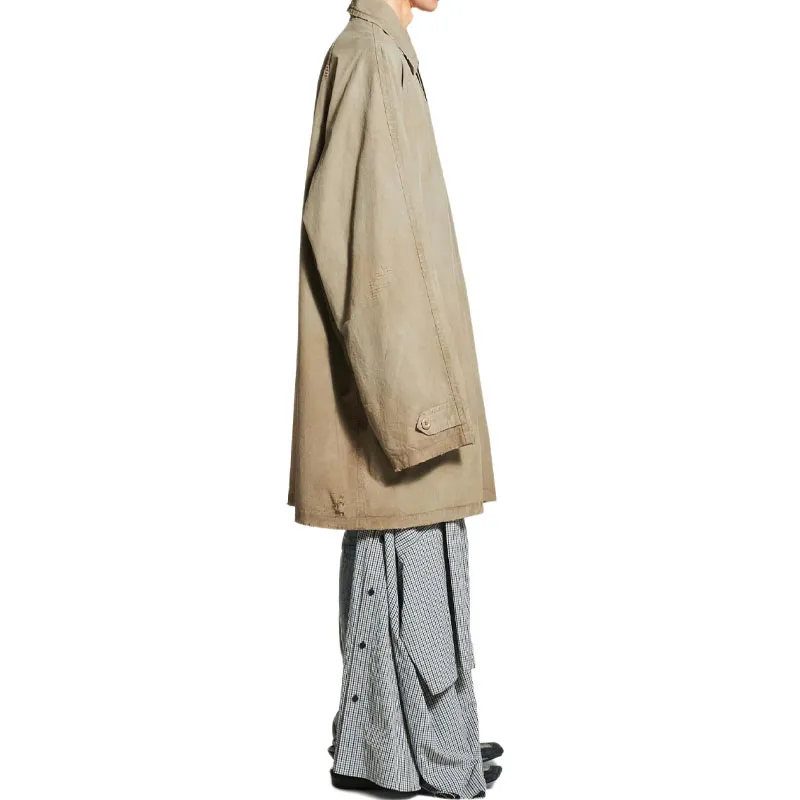Balenciaga Coat Loose Fit Men's Dark Beige-4