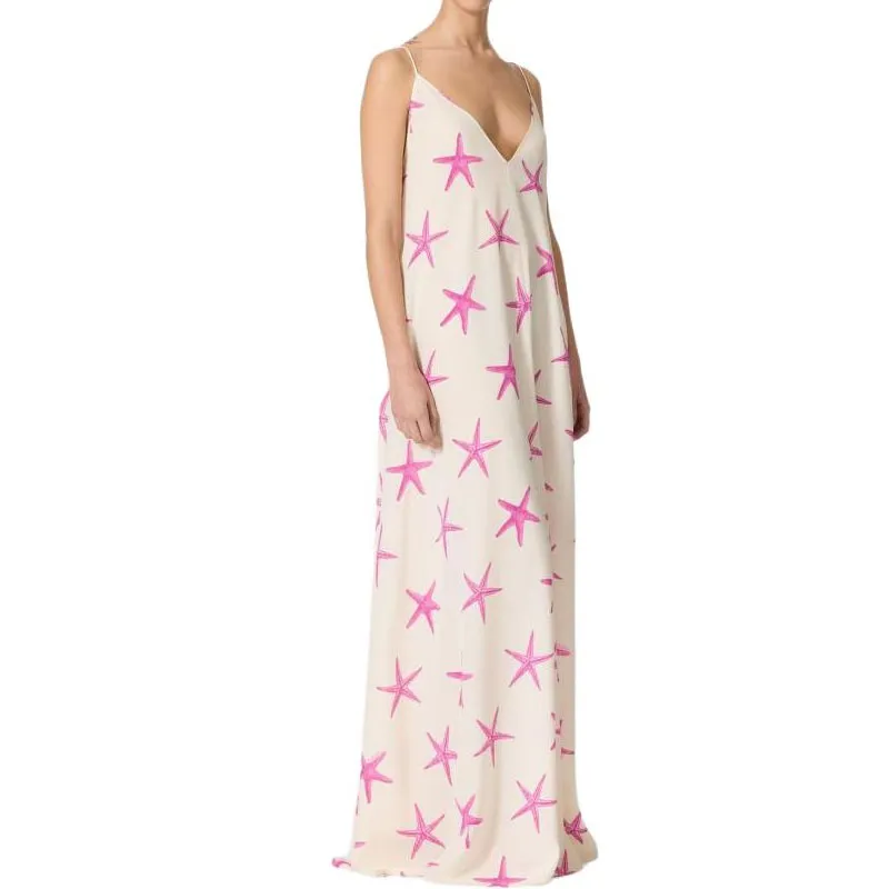 Valentino Starfish All-Over Printed Maxi Dress-4