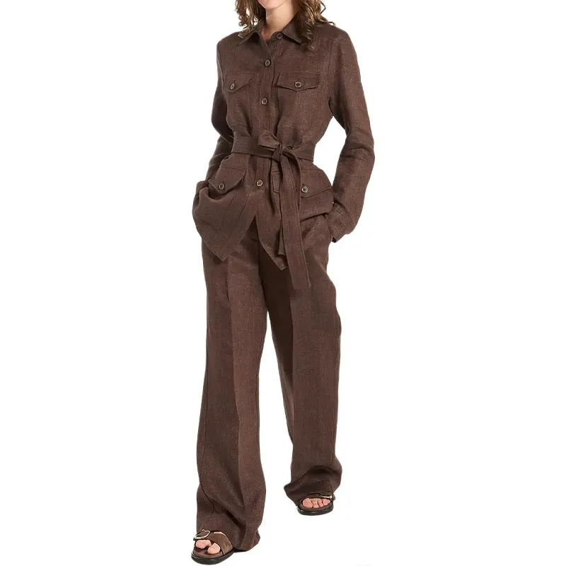 PAROSH Suit Trouser Women's Brown-2